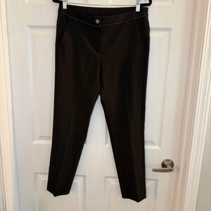 Anne Klein Dress Pants Black Size 8 Slim Straight Leg Work Office Professional